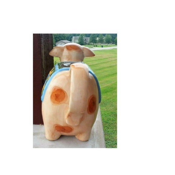NWOT Whimsical Ceramic Cow Milk Pitcher Large 2.25 Quart 8 1/2" x 10" - Picture 4 of 4